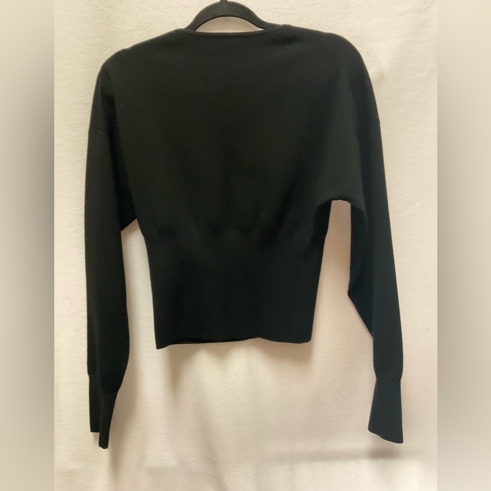 Wilfred Black Ribbed Button-Closure Cardigan - image 4